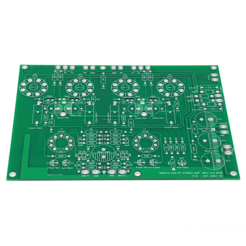 Placa amplificadora de tubo estéreo Push-Pull 6V6 + ECF80, PCB desnudo, PP, PCB