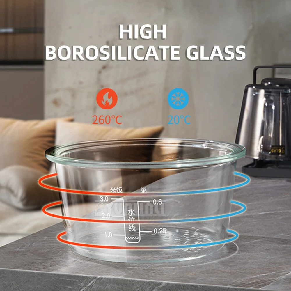 1.6L Rice Cooker Low Sugar Fully Automatic Glass Liner Arrocera Mini Multicooker