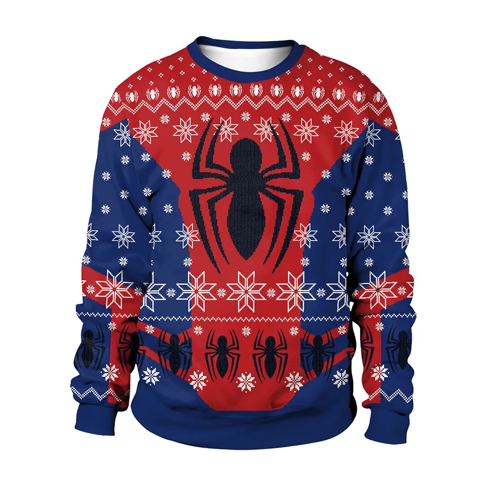 Mannen Vrouwen Oudejaarsavond Kerst Sweatshirt 3D Nieuwigheid Gedrukt Holiday Party Jumper Tops Koppels Trui Lelijke Kerst Sweate