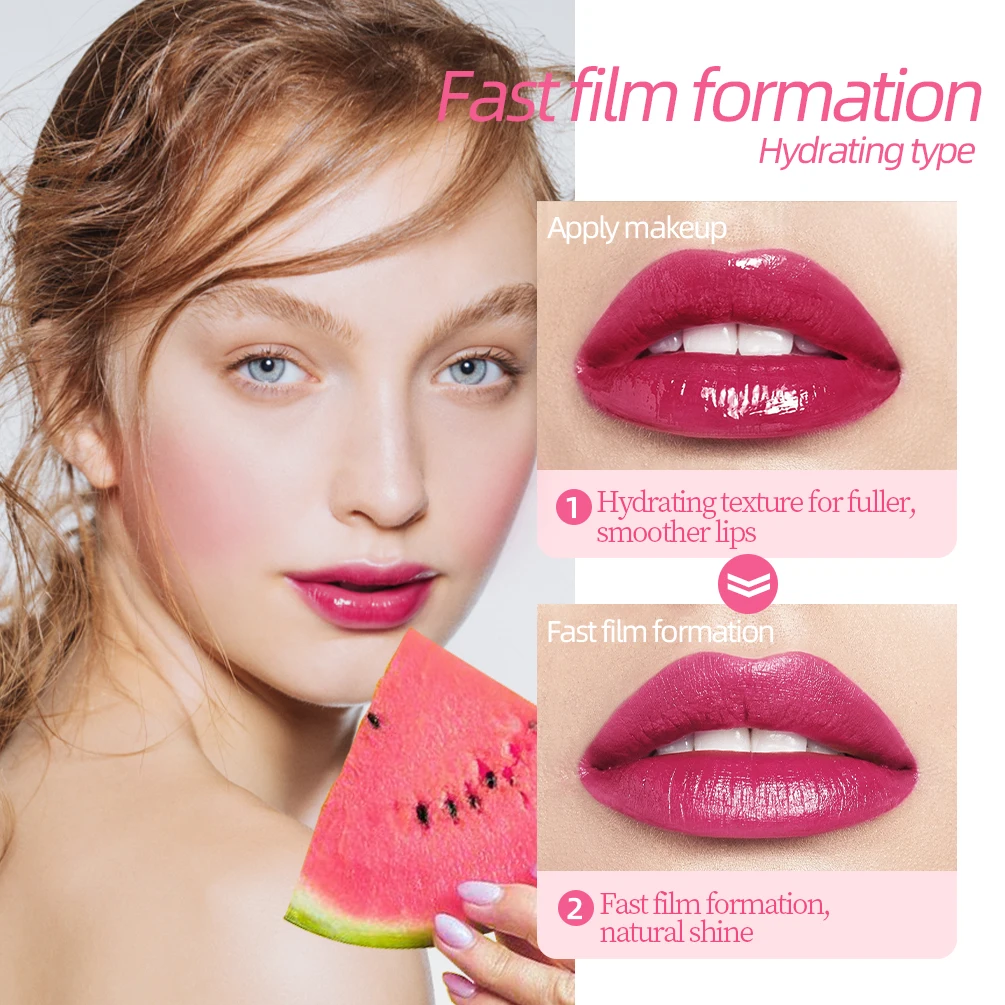 QIBEST Mirror Watery Lip Gloss Makeup Velvet Lasting Liquid Lipstick Lip Stain Moisturizing Lipgloss Tint Hydrating Cosmetic