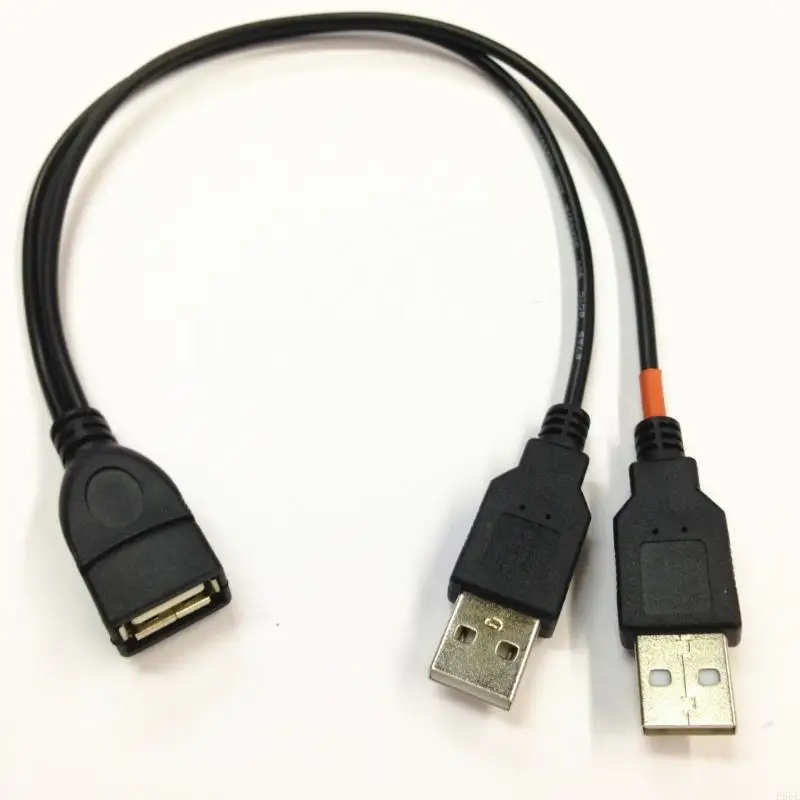 

E65E Double USB2.0 Male to Female Y Cable USB Splitter for Efficient Charging and Data Transfer with Heat Resistant PVC