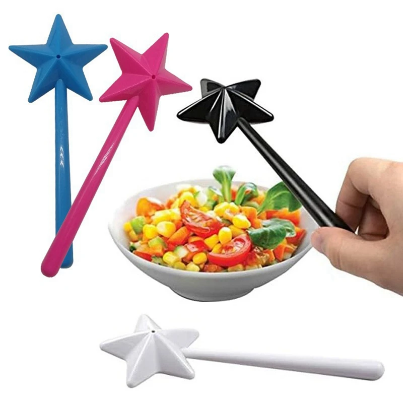 10Pcs Three-Hole Star Seasoning Magic Wand Kitchen Seasoning Gadgets Crushers Salt Shaker