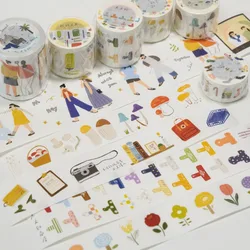 Youdian Studio Stationery Clam Floral Mushroom Die Cut Yupo Washi Tape Craft Supplies DIY Scrapbooking Card Making Decor Sticker