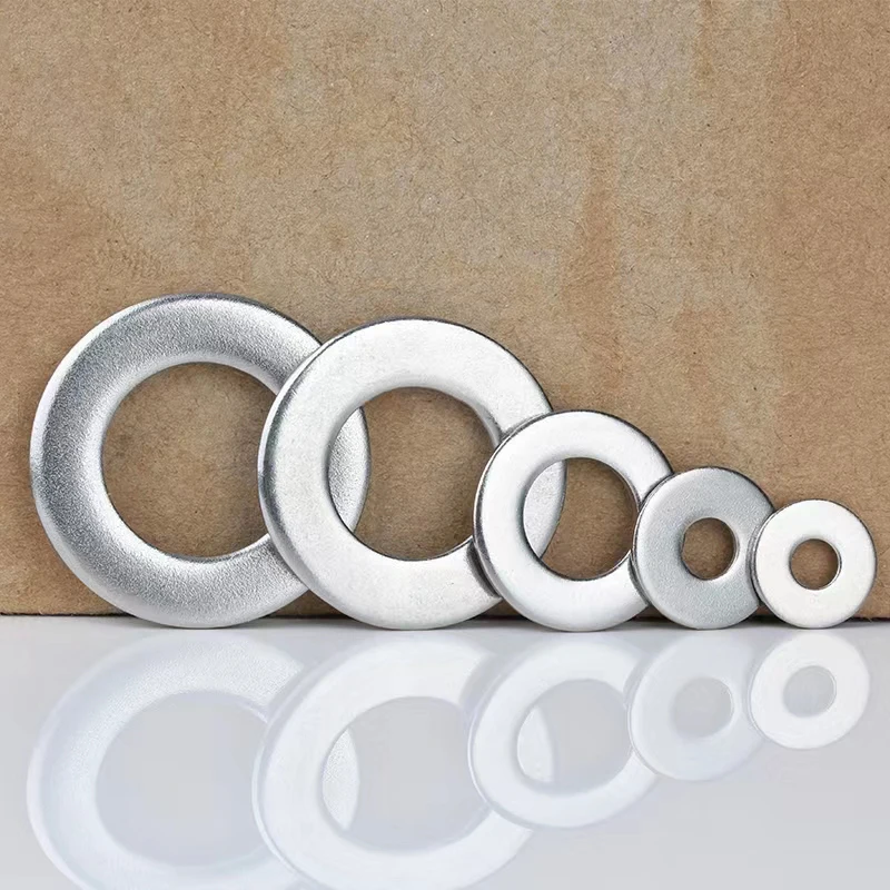 Stainless Steel O Ring Gasket Flat Plain Round Machine Metal Large Wider Washers M1.6 M2 M3 M4 M5 M6 M8 M10 M12 M14 M16 M18 M20