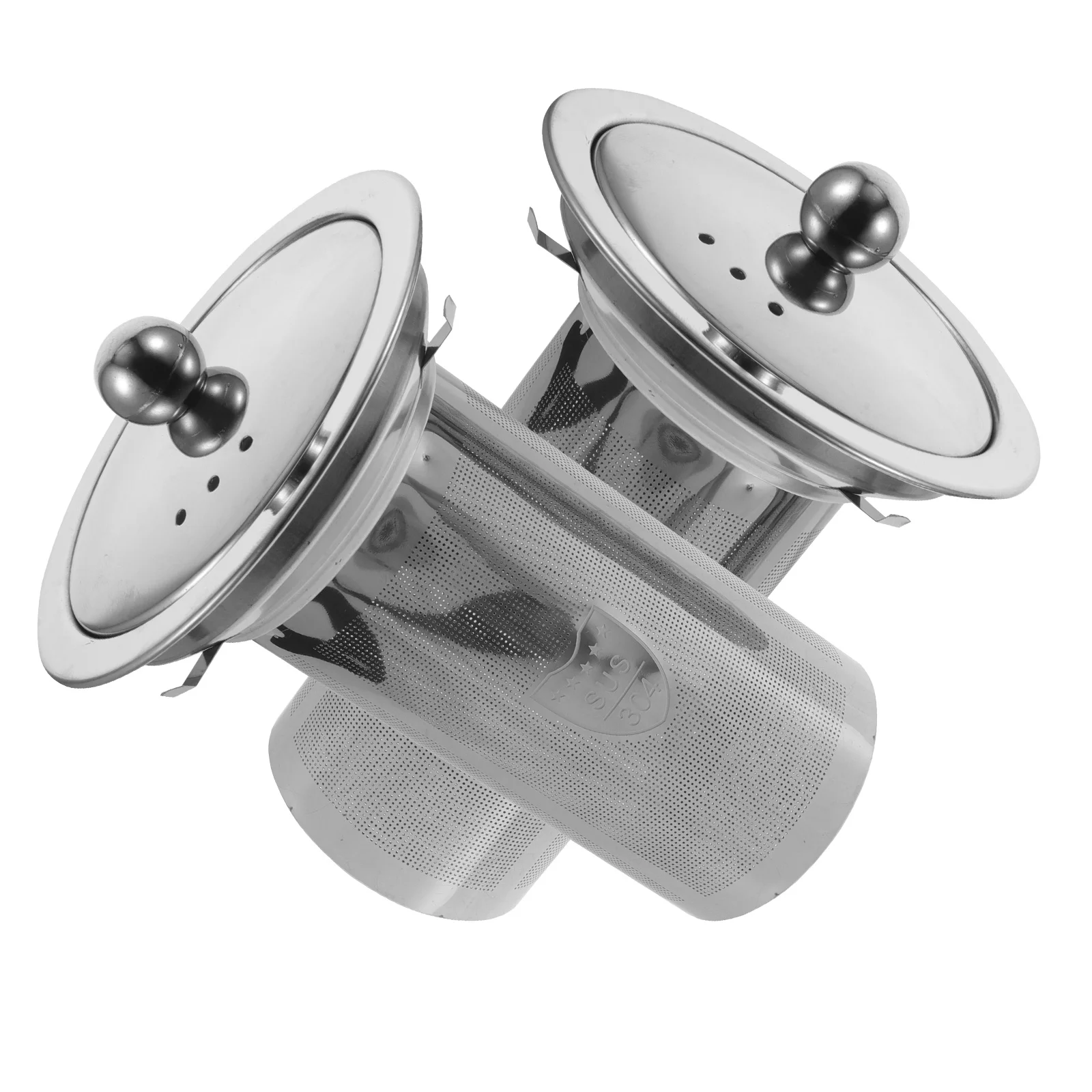 

2pcs Stainless Steel Fine Mesh Tea Strainer Replacement For Teapot Kettle Coffee Infuser Brew Sifter Basket Heat