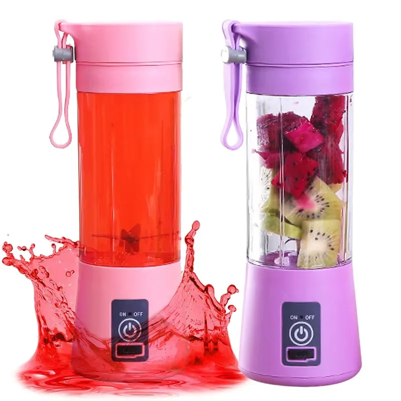 Portable Electric Juicer Wireless Charging USB Household Handheld Electric Mixer Leak Proof Digital Display Juicing Cup Products