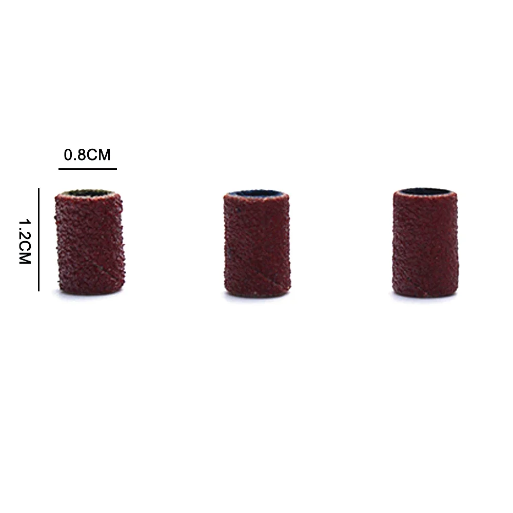 50/100pcs 80''/120''/180" Nail Art Sanding Bands Gel Polish Remover Tool Accessory for Electric Nail Machine Nail Drill Bits