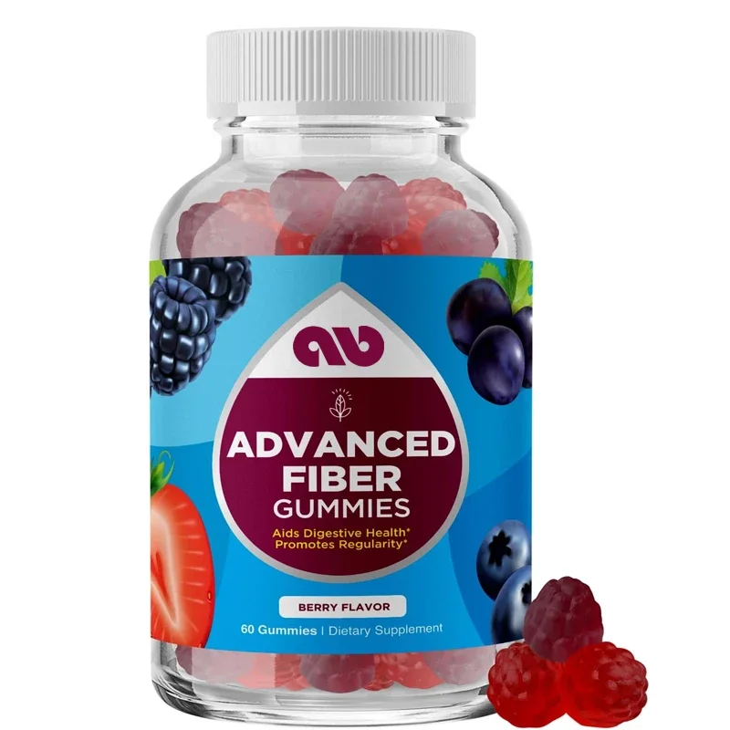

Adult sugar free fiber gummies - for digestive health and immune support - sugar free vegetarian and gluten free -60 capsules