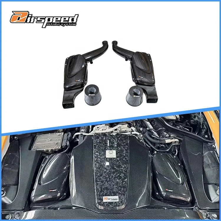Dry Carbon Fiber Car Engine Cold Air Intake System Auto Parts Replace for GT 4.0T 2019-UP