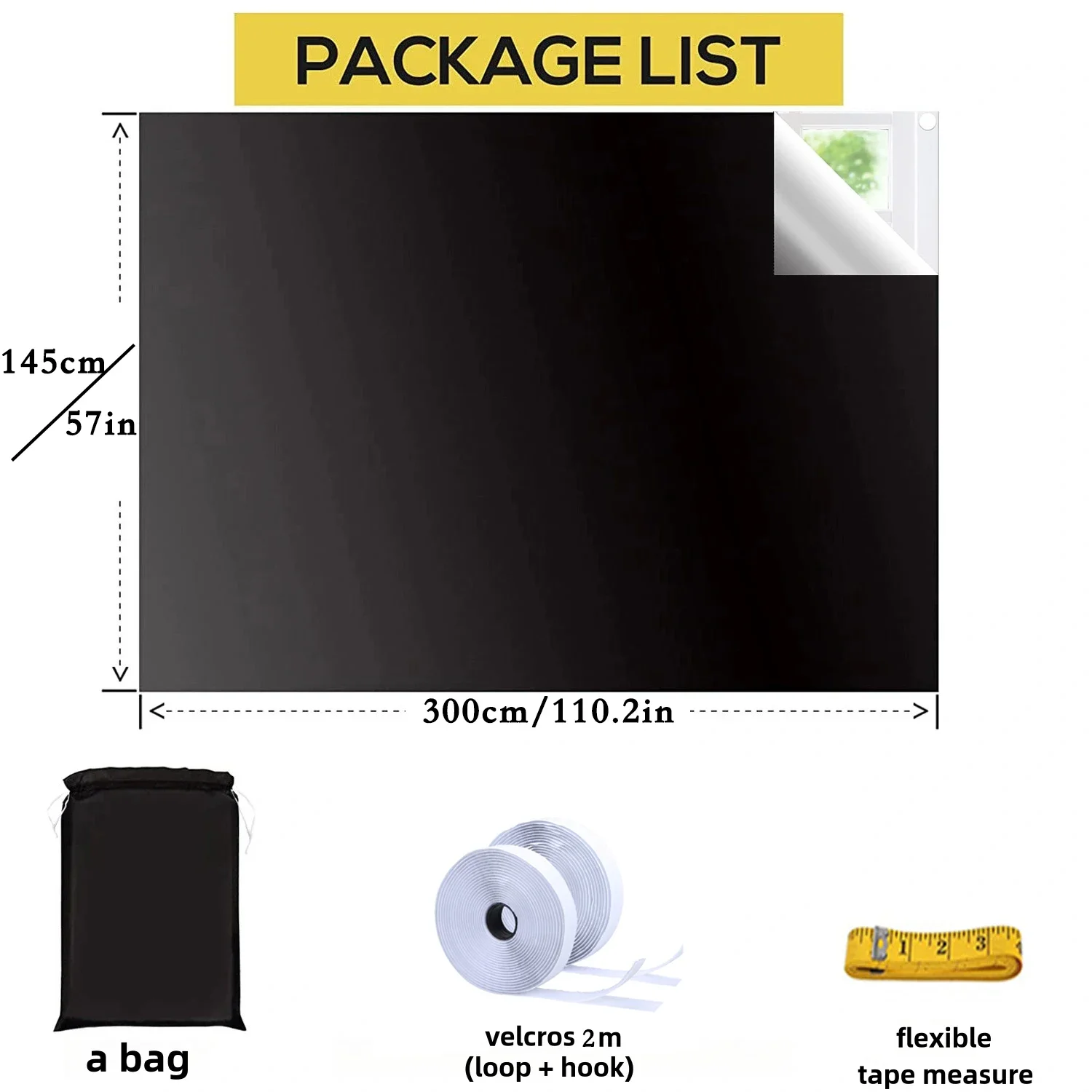 100% Verdunkelungsvorhang Fenster - Maximale Lichtblockierung, Sichtschutz, Anti-Glare Folie, Wärmedämmung, UV-Schutz, Statische