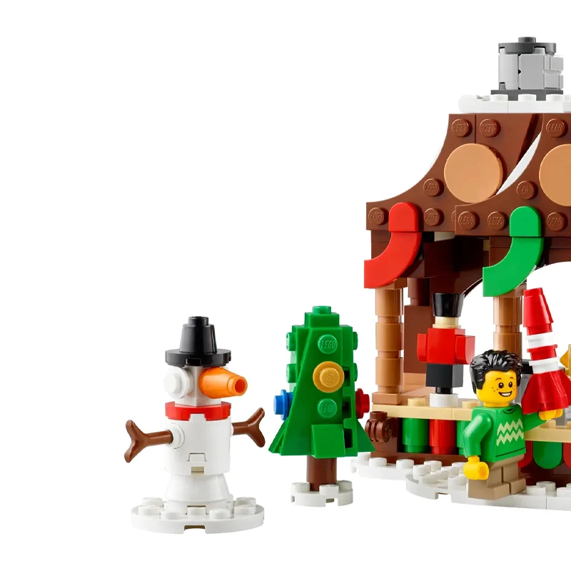 مكعبات بناء ليجو لسوق الشتاء ، ألعاب للأطفال ، ، ، #5