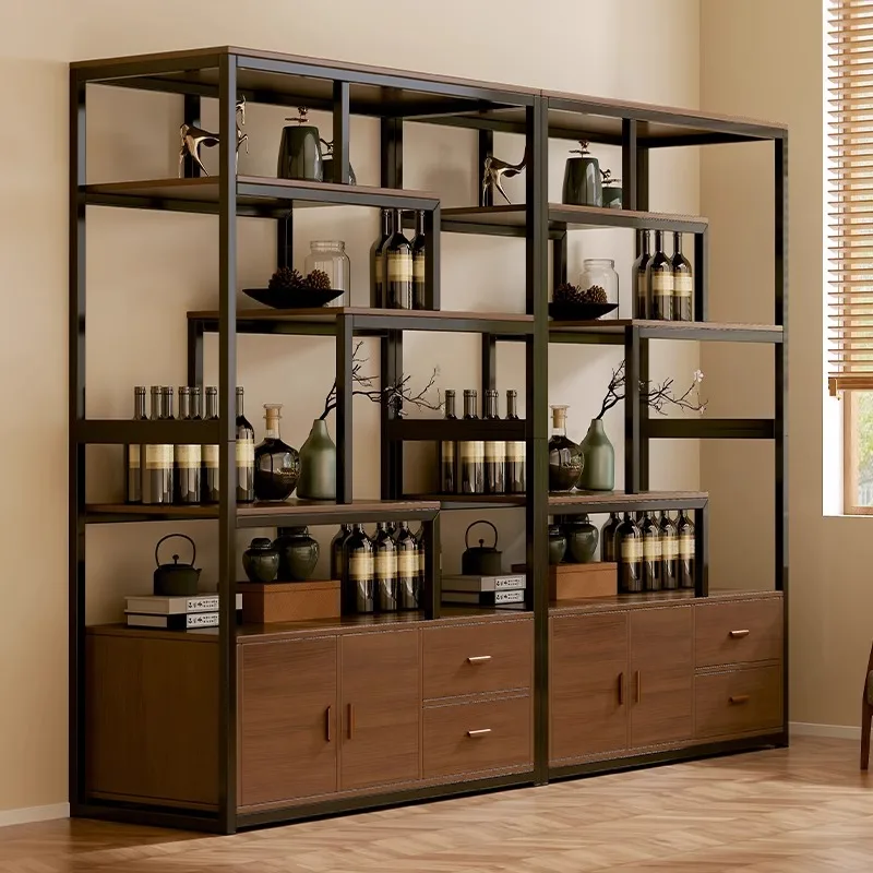 

Mobile Shelves Bar Cabinet Living Room Storage Kitchen Restaurant Display Luxury Wine Cabinet Designer Repisa Home Furniture
