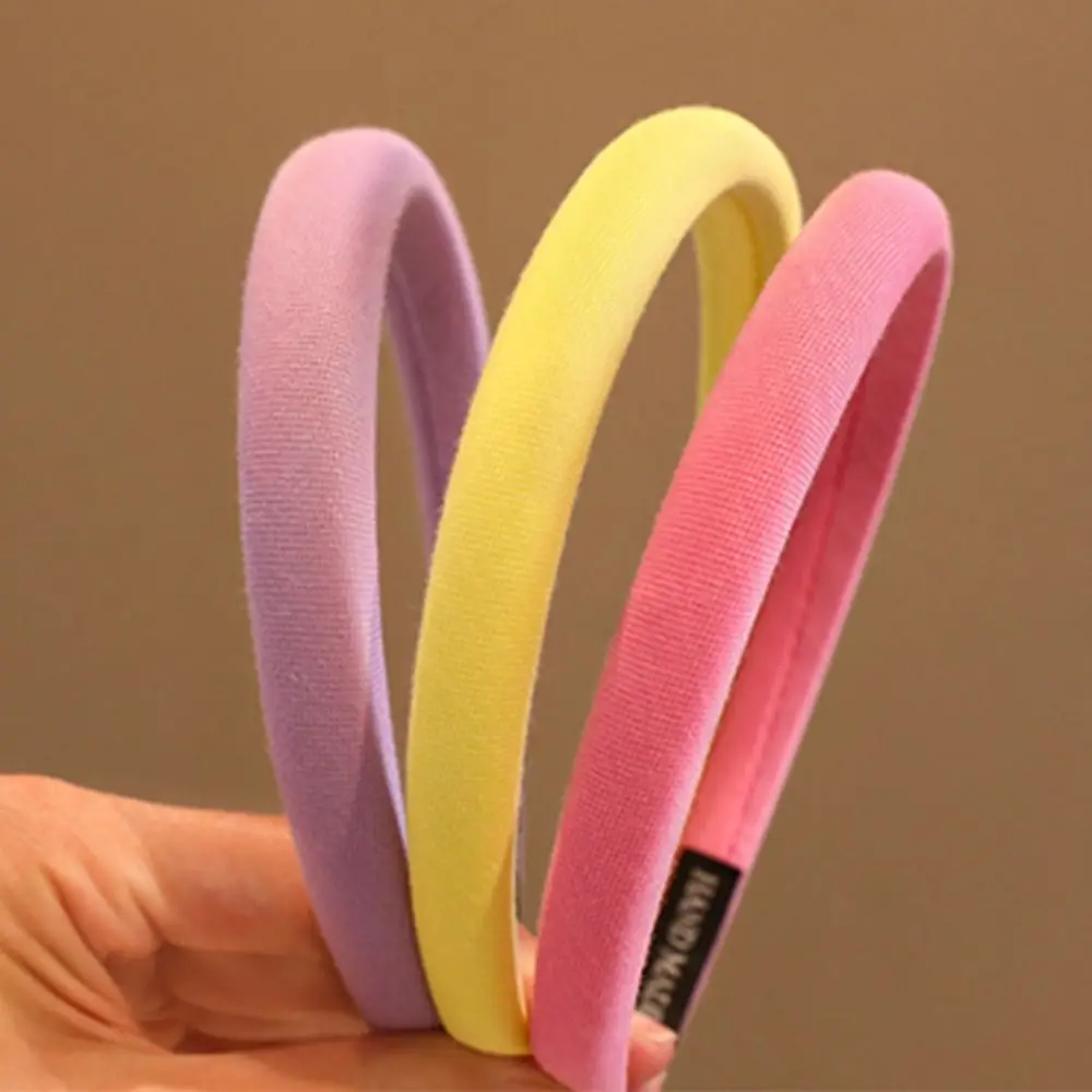 Adorable Hair Accessory Solid Color Cloth Cute Girl Gift Girl Hair Band Kids Headdress Children Hair Hoop Korean Style Headband