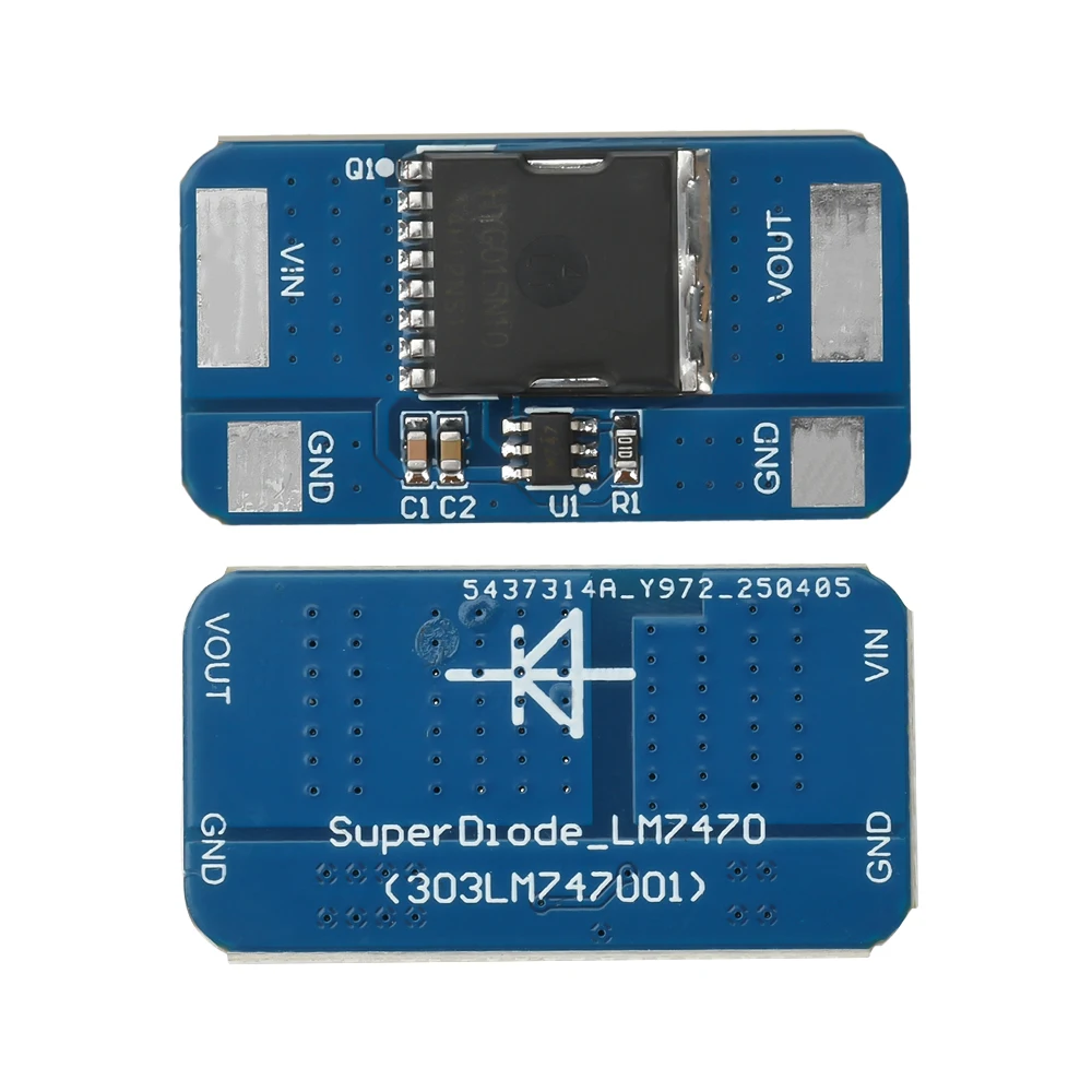 10A Ideal Diode Module 5-30V Anti-Backflow Dedicated Chip Simulates Ideal Diode Rectifier 0.05V Ultra-Low Voltage Drop Module
