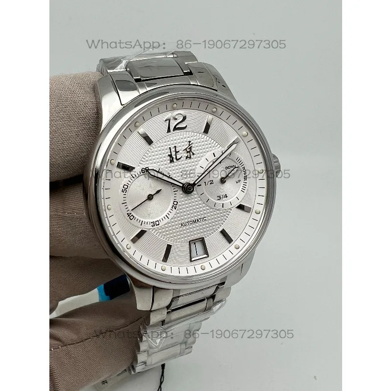 Watch Kinetic Energy Display Single Calendar White Plate Mechanical Watch