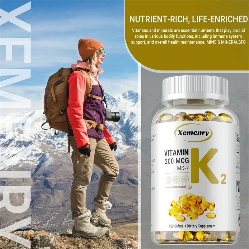 

Vitamin K2 MK-7 Supplement - Supports Bone Density, Joint, Teeth, Skin, Heart Health and ImmunitySupplement