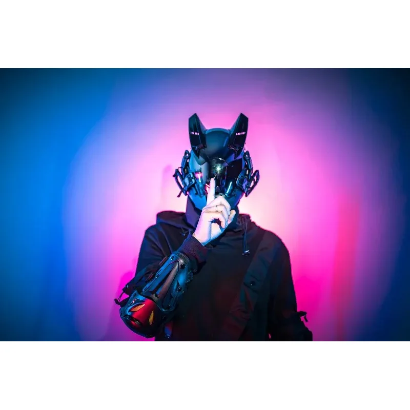 Cyber punk cosplay Hellboy retaliation Shinobi mask Black Samurai wars Kamen Rider masks Halloween fit Party coolplay gift