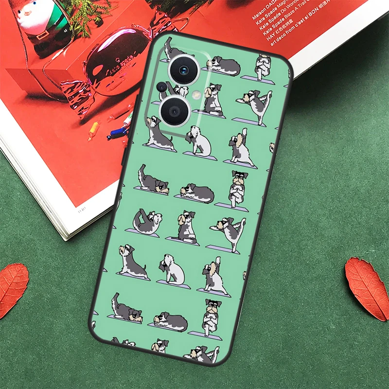 Cartoon Schnauzer Dog Case For OPPO Reno 5 Lite 8 4 6 7 10 Pro 4Z 5Z 8T OPPO Find X6 X5 Pro X2 Neo X3 Lite Cover