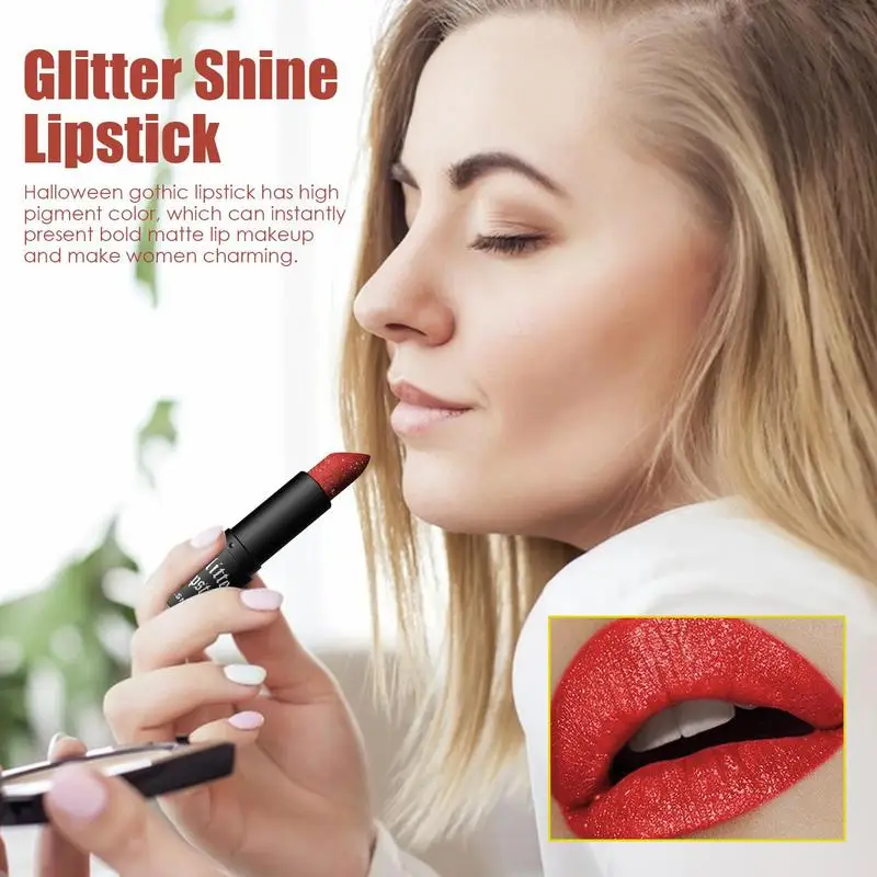 Glitter Lip Gloss Non-fading Non-stick Cup Matte Lip Balm Waterproof Lip Glitter Sparkly Lipstick For Women Glitter Lipstick For