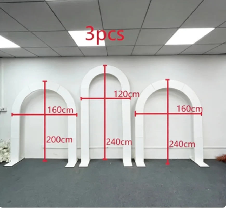 Wedding Backdrop Arch Stand (1-Piece Set) — Polished Stainless Steel Archway, Ideal for Wedding Ceremonies, Parties, and Stag