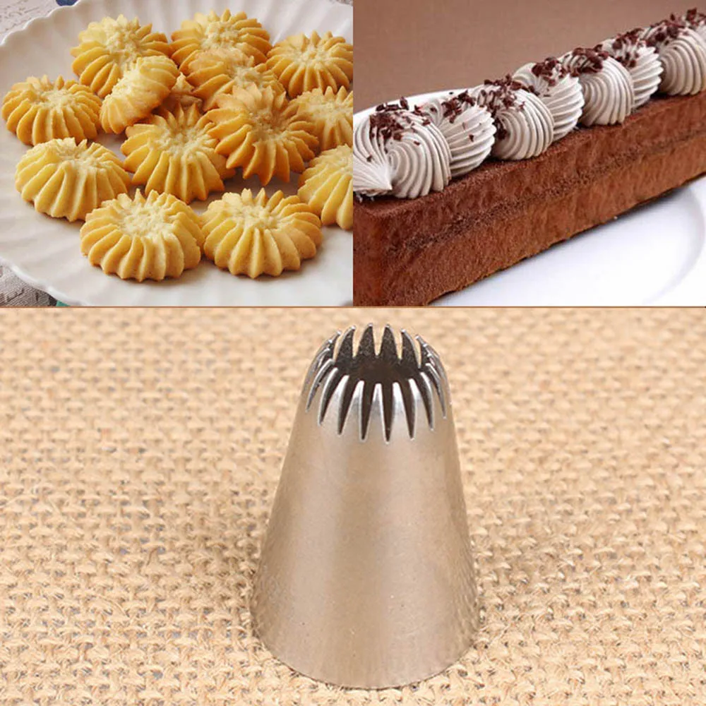 Icing Piping Nozzle Cake Cream Decoration Tips Stainless Steel Pastry Nozzles Tips Cake Dessert Decorators Tool #195