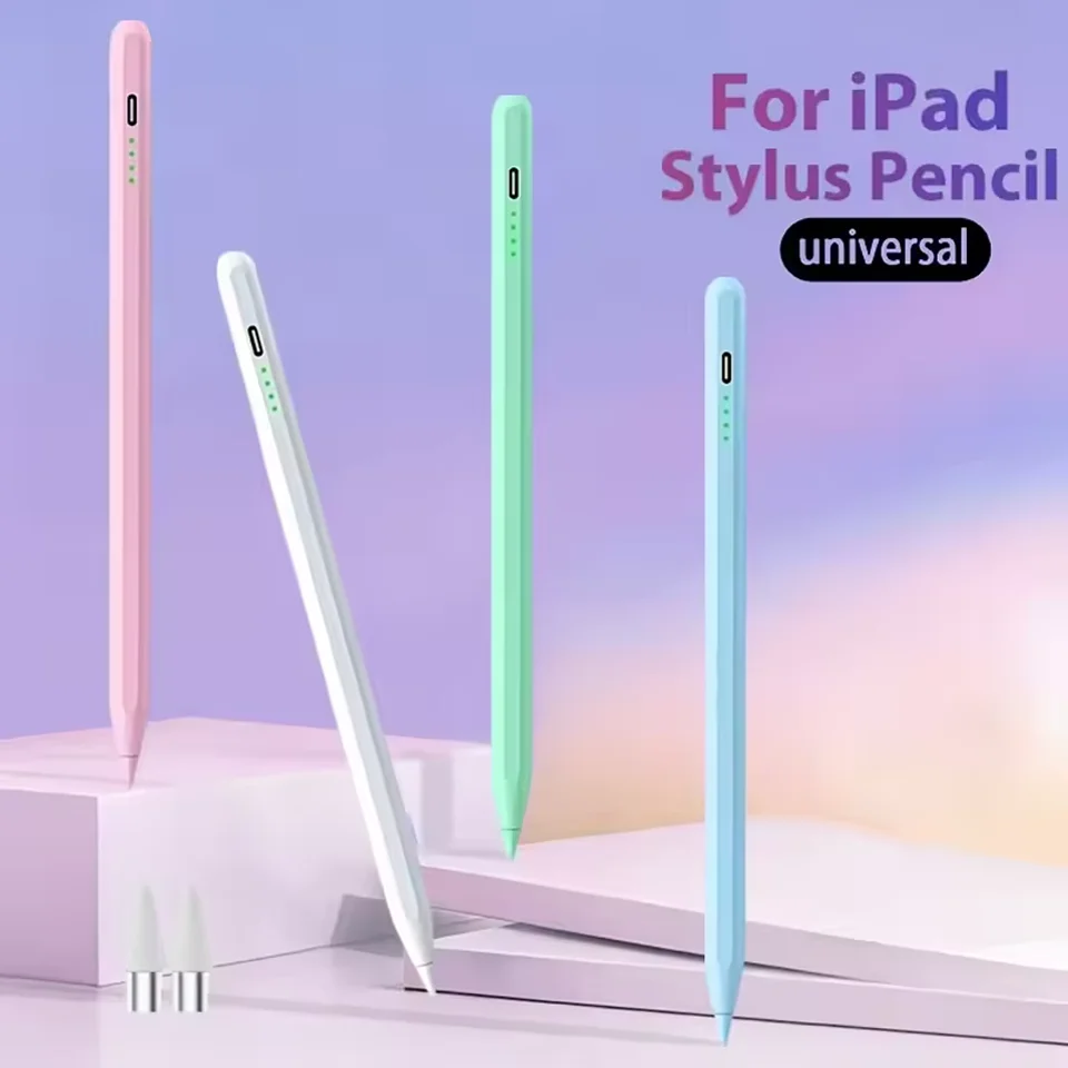 

Универсальный стилус для iPad 2017-2025 Air Pro Mini 1-7, 9-го и 10-го поколений, сенсорный карандаш для планшетов Android, iOS, Windows, с функцией Palm Rejection