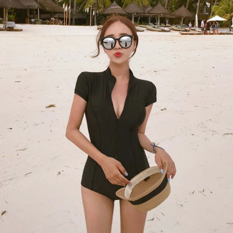 

Консервативный женский слитный купальник для студенток, сексуальный купальный костюм для термальных источников, скрывающий живот, новинка 2024 года