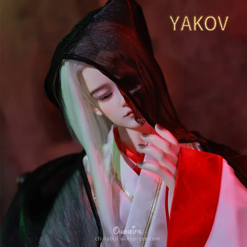 Shuga Fairy Yakov 1/3 BJD SD Doll Half Human Half Demon Ball Joint Doll with Long Hair Chinese Hero Male Boy Fullset Dolls