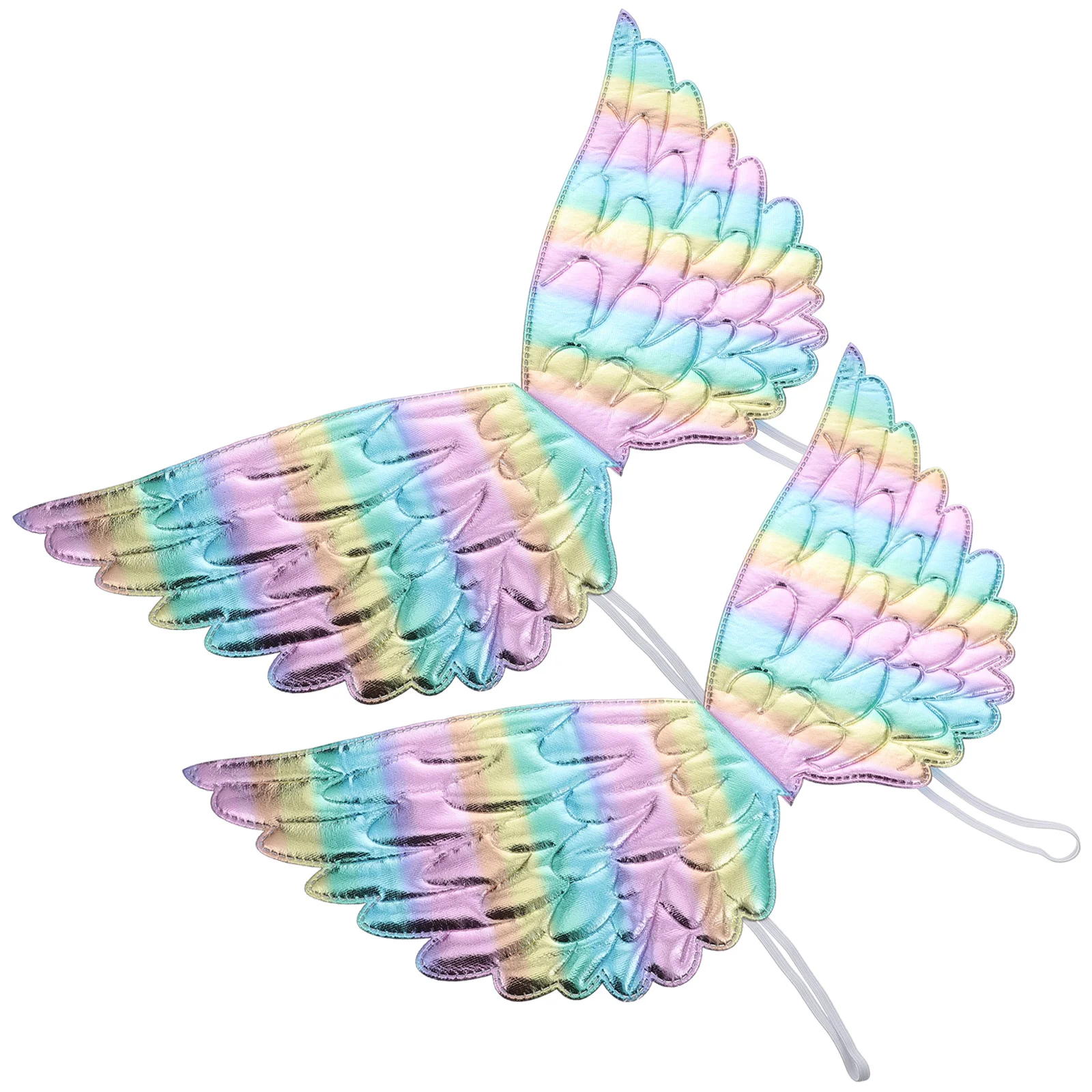 2 pezzi di ali colorate per cosplay, per vestire la festa, Natale, Capodanno, regalo, spettacolo teatrale, foto