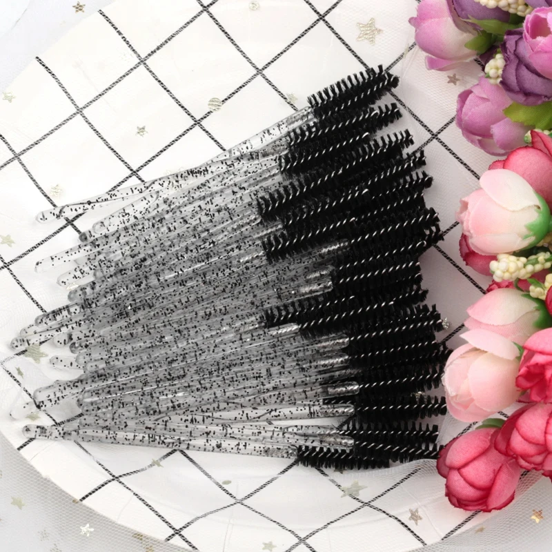 5/50 Pcs Eyelash Brushes False Eye Lashes Extension Tools Eyebrow Brush Mascara Wands Applicator Spoolers Lashes Cosmetic Tool