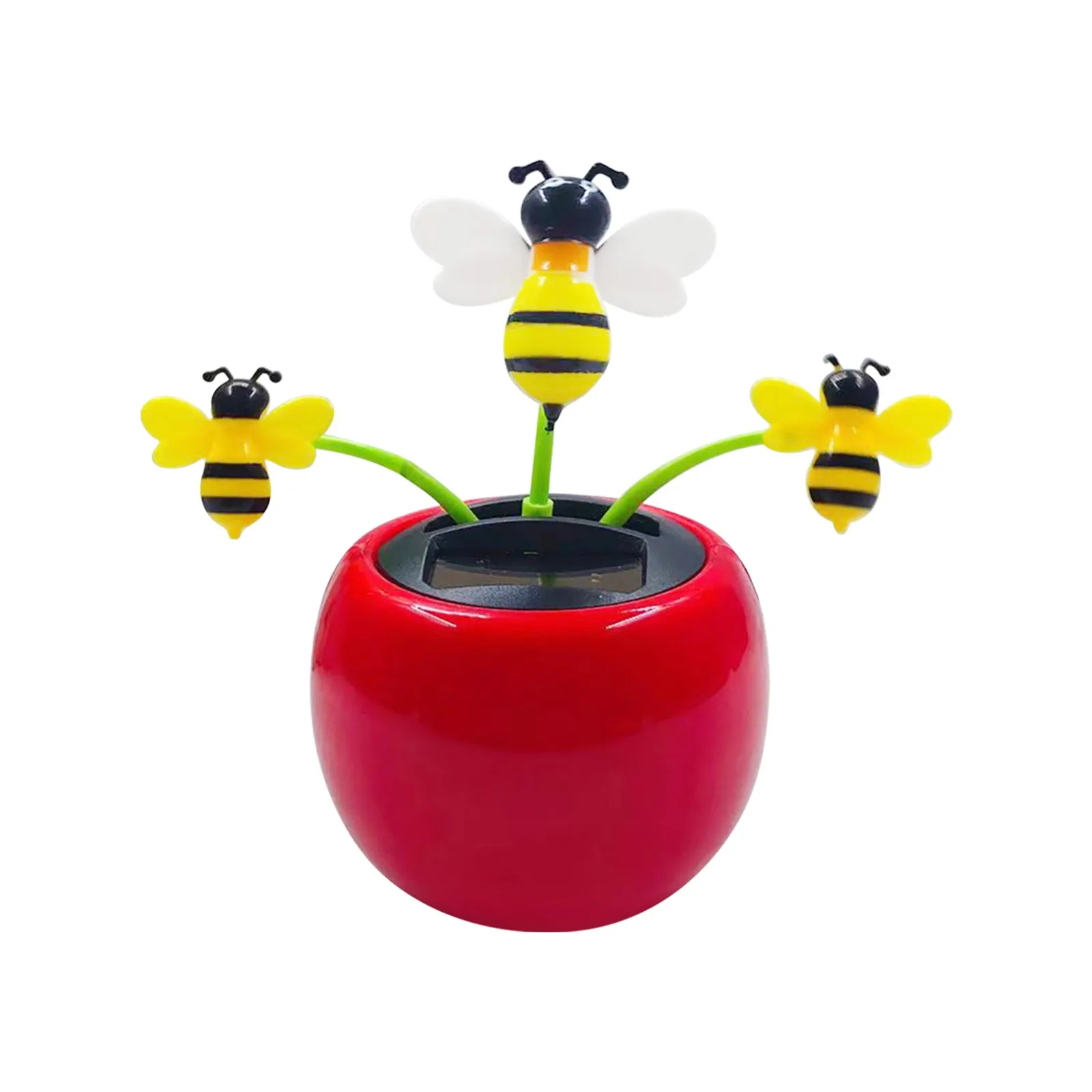 Solar Dancing Flower Toys Solar Powered Dancing Sunflower Toys in Colorful Pots Cute Solar Flip Flap Butterfly Bee Swing Heart