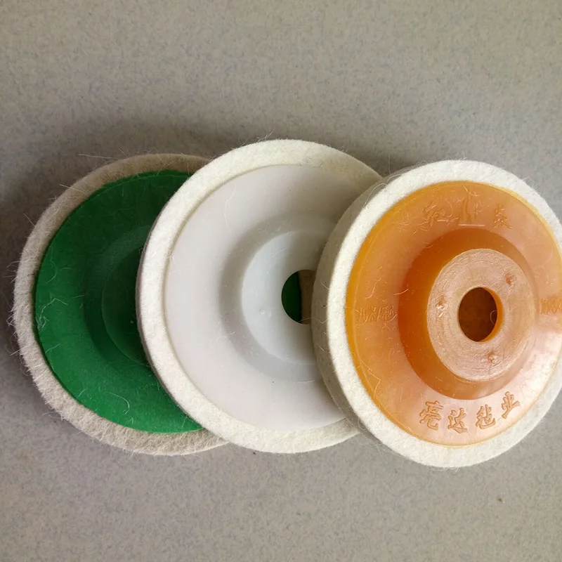 

2 шт. 4-дюймовые шерстяные полировальные диски, фетровые подушечки для угловой шлифовальной машины с валом 5/8 дюйма, подходят для полировки металла, мрамора, дерева