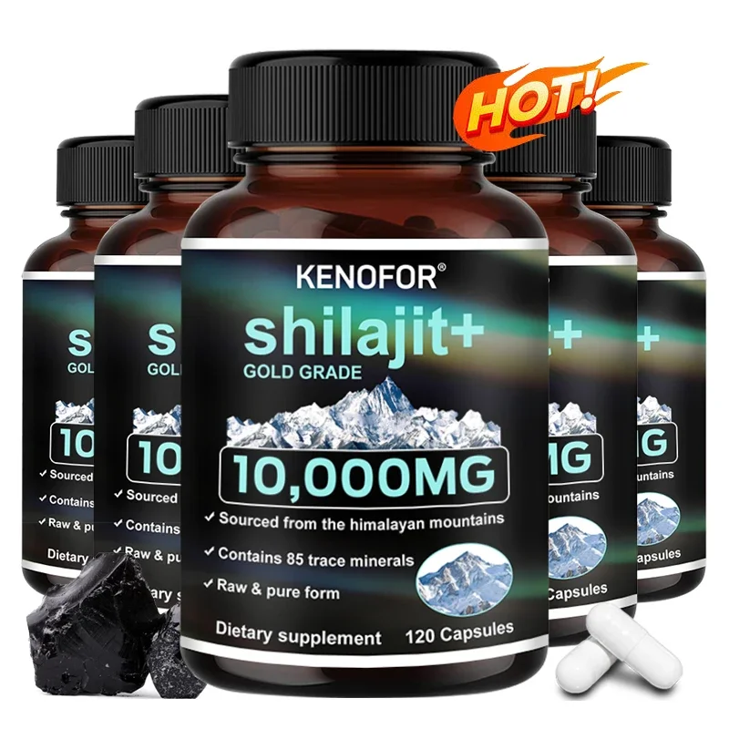 

Оригинальные гималайские и чистые капсулы Shilajit, богатые натуральной лицевой кислоты и 85 следов минералов, добавка без глютена