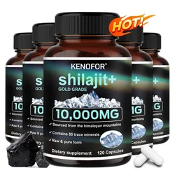 Himalayan Original and Pure Shilajit Capsules, Rich in Natural Fulvic Acid and 85+ Trace Minerals, Gluten Free Supplement