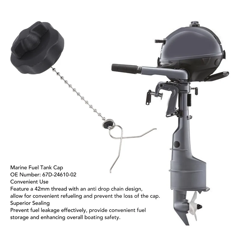 Thread 42mm Marine Fuel Tank Cap 67D-24610-02 Gas Cap Boat Fuel Tank Cover Fuel Tank Cover Cap Boat Fuel System