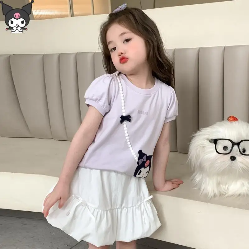 

Hello Kitty Kuromi Kawaii Girl T Shirt Cartoon Anime Sanrio Short Sleeved Summer New Style Stylish Sweet Comfortable Soft Cotton
