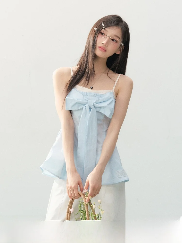 

ELEVEN SP Summer Women's Sleeveless Tank Top Korean Style Inner Wear Outer Wear Breathable Short Length Fashionable Vest