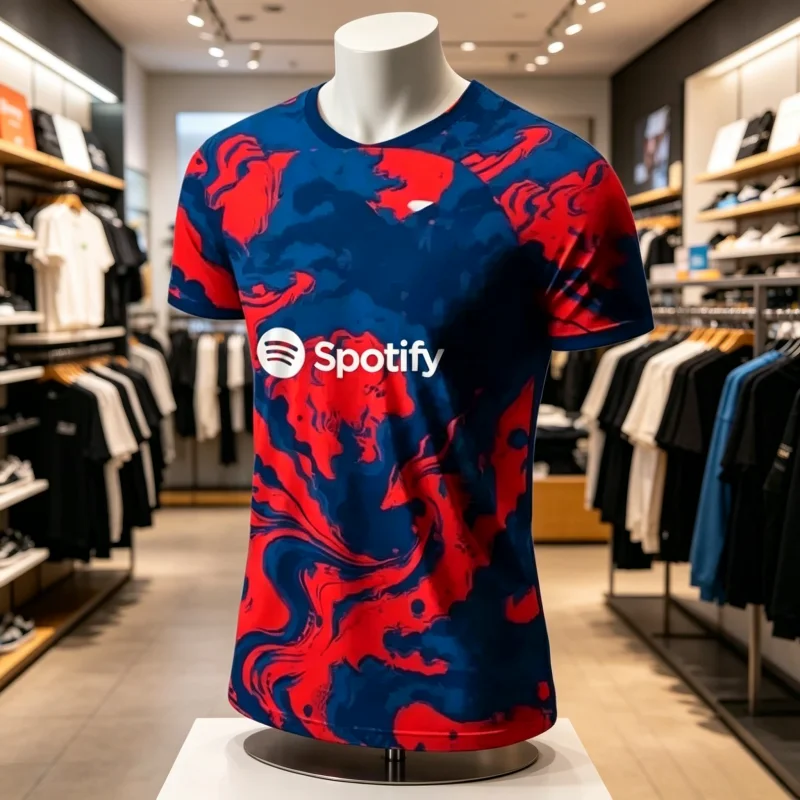 Sommer Barcelona Sonderedition Fußballtrikot Schnelltrocknendes Kurzarm-T-Shirt Geeignet für Tägliches Training Familien-Kinder-T-Shirts – Detail 5