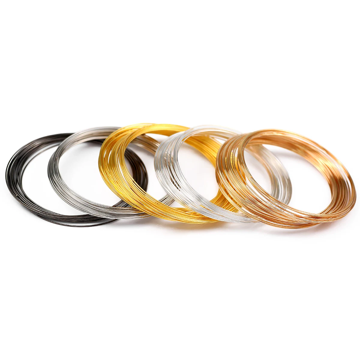 50Loops/Lot 0.6mm Memory Steel Wire For Jewelry Making Supplies Necklace Bracelet Chain Handmade DIY Findings Accessories