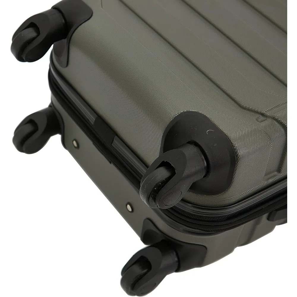 Set di valigie da 4 pezzi verde oliva Miami Edition con cubi da imballaggio