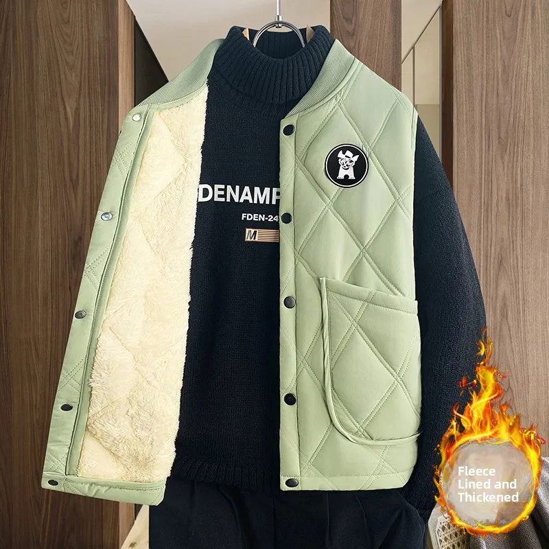 سترة داخلية دافئة مبطنة بالصوف للفتيان المراهقين، ضرورية للزي المدرسي، مناسبة لطلاب المدارس الثانوية في الخريف والشتاء، مصنوع... #1