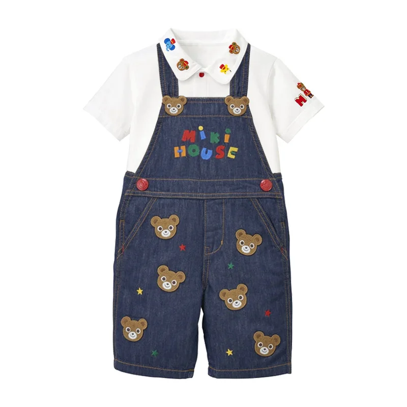 Boys Casual Pants Girls Overalls Cartoon Bear Rabbit Denim Strap Pant Capris Jeans Kids Kids Clothes Pantalones Roupa Infantil