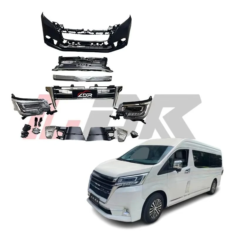 

2018 to 2020 for Hiace Commuter Premio to Majesty Deluxe Body Kit with New Car Bumpers