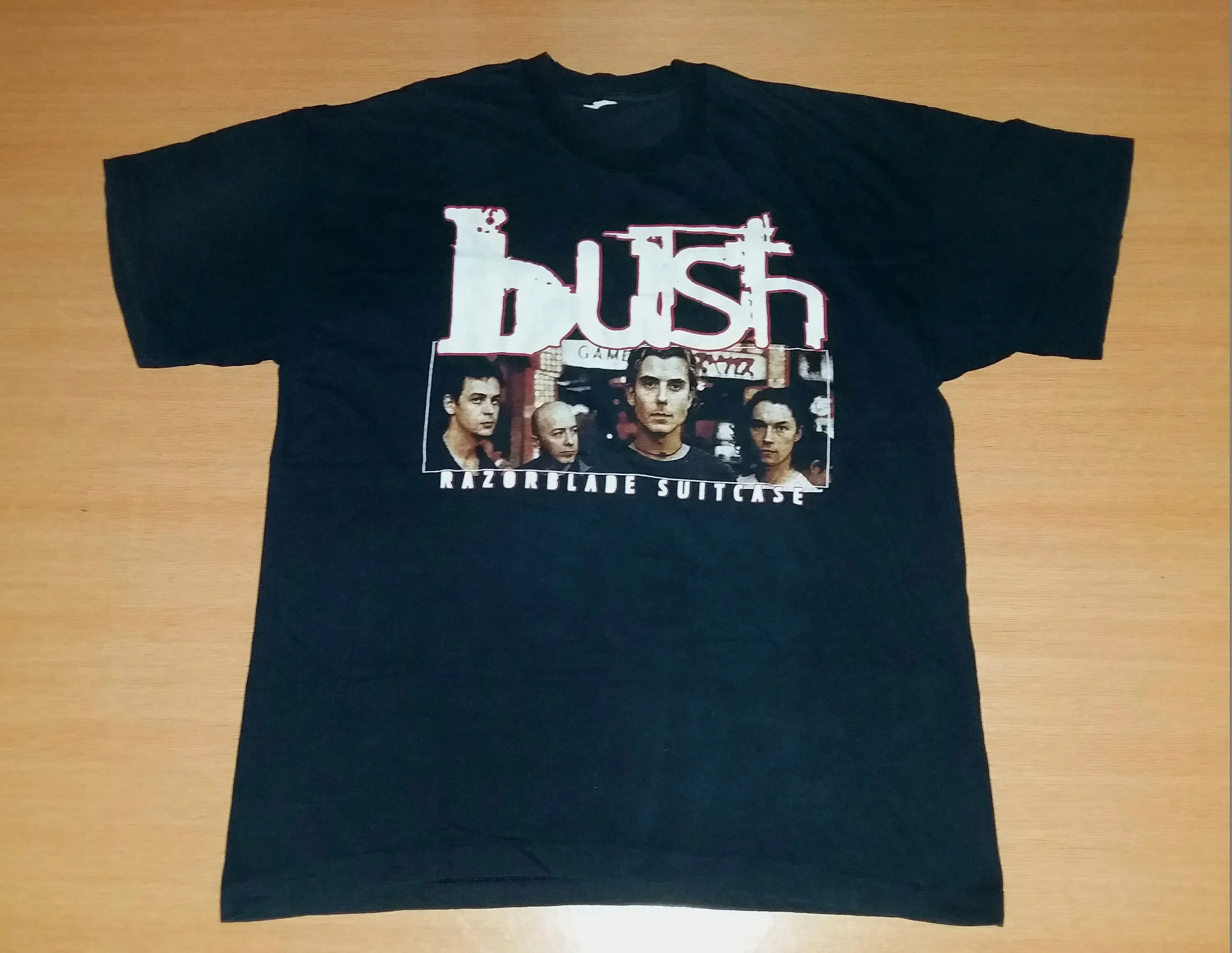 Vintage 1997 BUSH Razorblade Suitcase Gavin Rossdale UK Tour Concert rare 80s T shirt