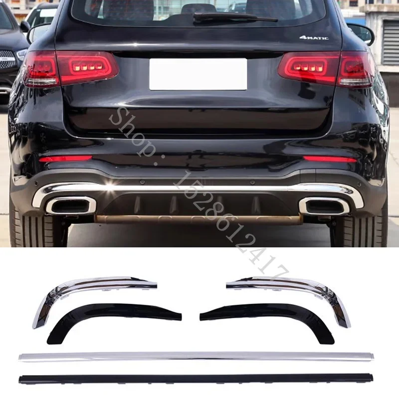 car accessories For Mercedes-Benz GLC W253 2020 2021 2022 Rear bumper bright strip and rear bumper decorative strip Trim