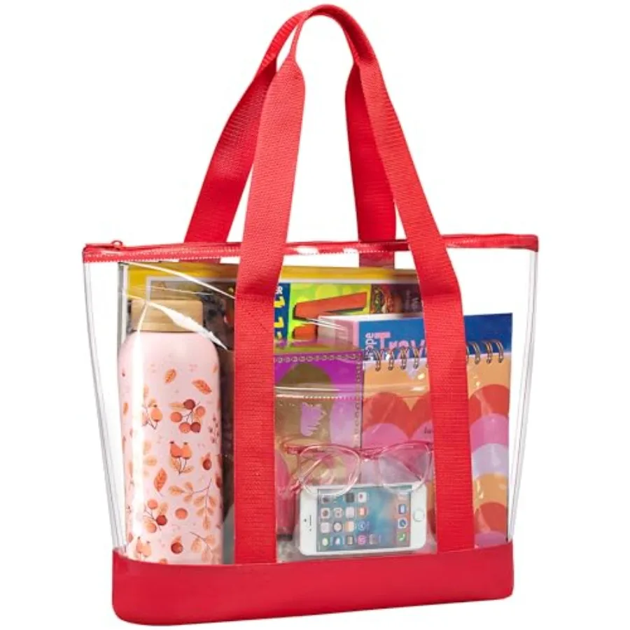 

Удобная прозрачная сумка-тоут для белья - застежка-молния, длинный плечевой ремень, отделка из ткани. Сумка на молнии с длинным плечевым ремнем из ткани