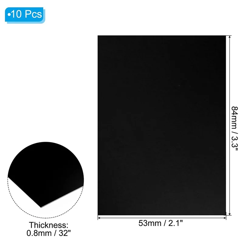 3.3X2.1X1/32 بوصة لوح ألومنيوم مؤكسد ، 10 قطعة لوحة ألومنيوم مستطيلة معدنية 0.8 مللي متر فراغات نقش سميكة للليزر-جديد