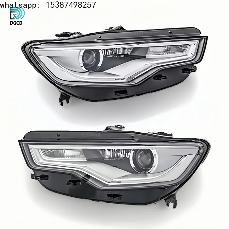 For 2012-2015 Audi A6 C7 A6L Halogen LED DRL Headlight Assembly Dynamic 6000K OEM Auto Front Replacement Head Lamp