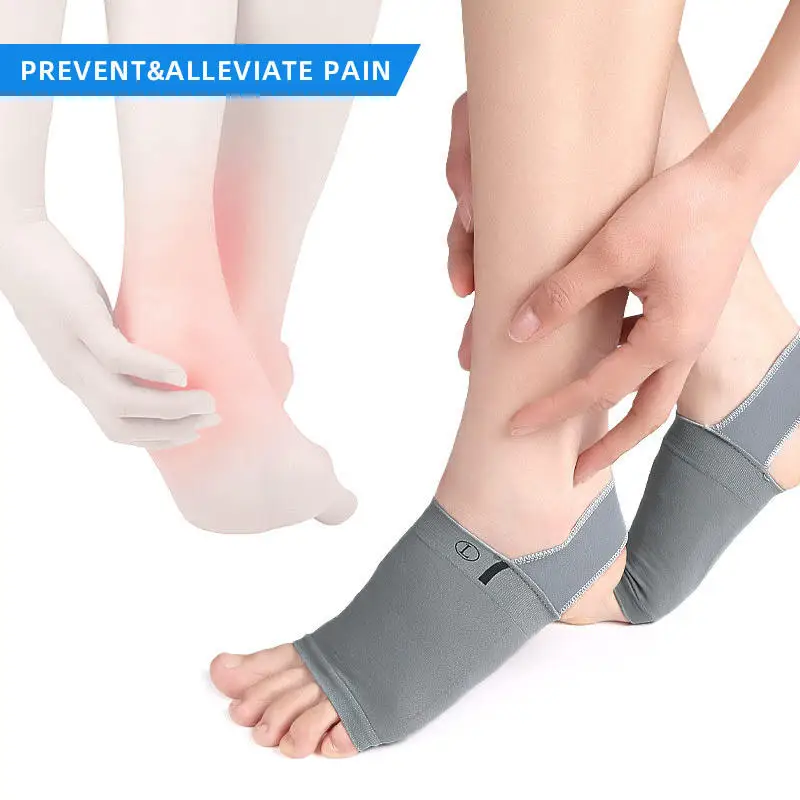 1 paire de manchons de soutien de la voûte plantaire, fasciite plantaire, éperons de talon, sangle, soins des pieds plats, soulage la douleur, chaussettes, semelles orthopédiques