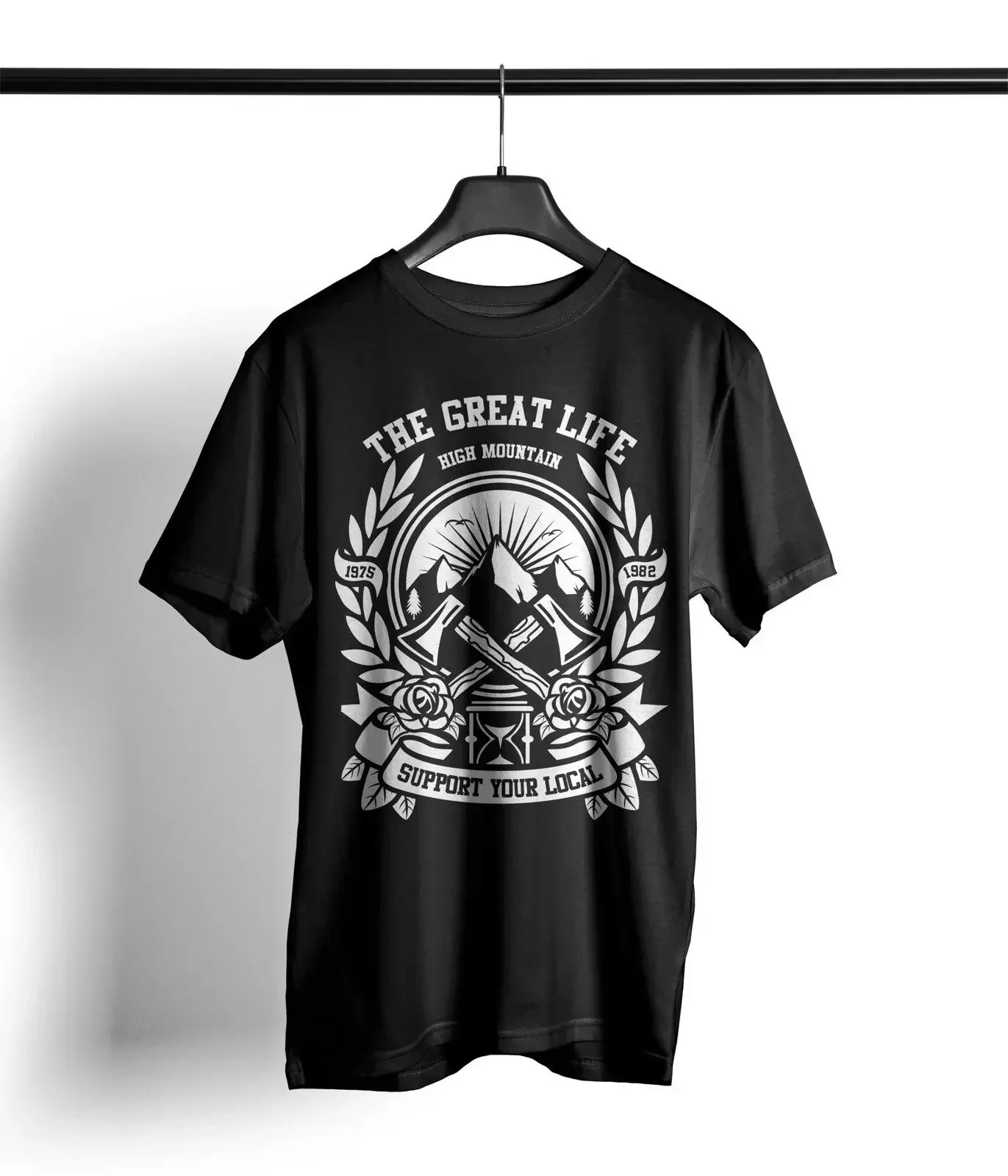 Newest Men'S Fashion  Axe T-Shirt Lumberjack Holzfaller Hemd Wald Axt Beard Holz Hipster Waldarbeiter Summer Style